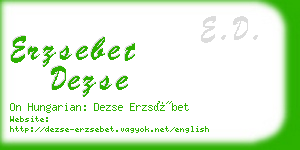 erzsebet dezse business card